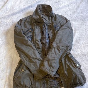 【EXPRESS】 Olive Fur Trim Jacket NO HOOD